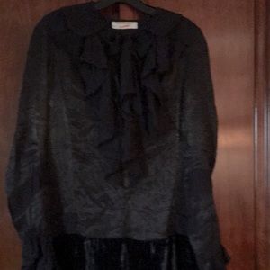 Dress  , knee length , dark blue with grey